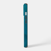 Teal glazen textuur iPhone 15 case (Linkerkant)
