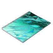 Teal glinsterende marmer notitieboek (Linkerzijde)