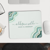 Teal Glitter Agate Geode Luxe Chic Muismat
