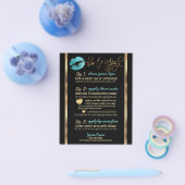 Teal Glitter Lip Instructies Flyer (Enkel)