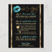 Teal Glitter Lip Instructies Flyer (Voorkant)