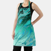 Teal glitterspaander schort (Insitu)