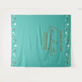 Teal Gold Afstudeerklas 2024 achtergrond afstudere Wandkleed (Voorkant (horizontaal))