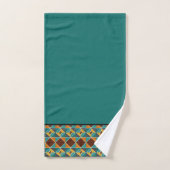 Teal Gold and Black Geometric Pattern Bad Handdoek (Handdoek)