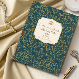 Teal Gold Damask Daughter of the King Notitieboek