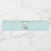 Teal & Gold Easter Bottle Labels Waterfles Etiket (Enkel label)