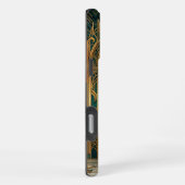 Teal & Gold iPhone 16 Pro Max Hoesje | Elegant Egy (Rechterkant)