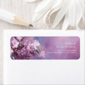 Teal Gold Leaf Pink Cherry Blossom Etiket (Insitu)