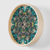 Teal & Gold Mandala Wall Clock (Hoek)
