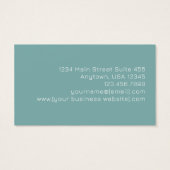 Teal Gold Modern Abstract Monogram Business Cards Visitekaartje (Achterkant)