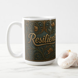 Teal Gold Resilient Affirmation Classic Mug Koffiemok