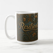 Teal Gold Resilient Affirmation Classic Mug Koffiemok (Links)