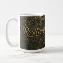 Teal Gold Resilient Affirmation Classic Mug Koffiemok