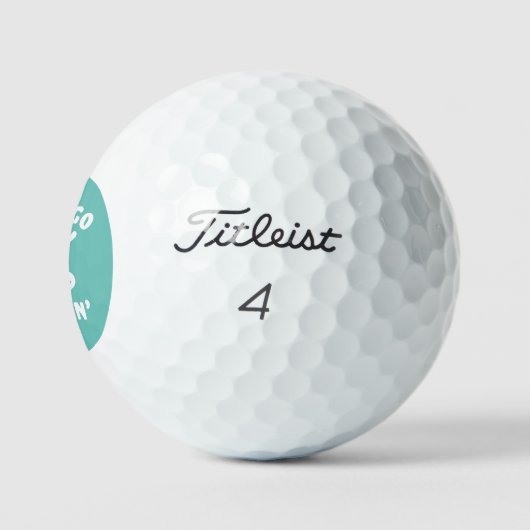 Teal Golfer Funny Whimsical Tournament Favor Golfballen (Logo)