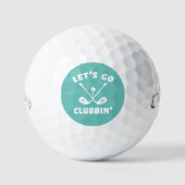 Teal Golfer Funny Whimsical Tournament Favor Golfballen (Voorkant)