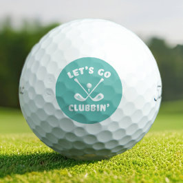 Teal Golfer Funny Whimsical Tournament Favor Golfballen