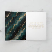 Teal Goud 21e Verjaardag Kaart (Binnen)
