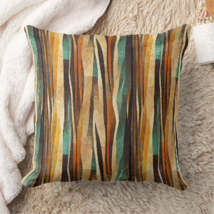 Teal Goud Art Deco Geometrisch Patroon Kussen