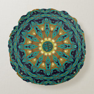 Teal Goud Boheemian Mandala OM Yoga Kussen
