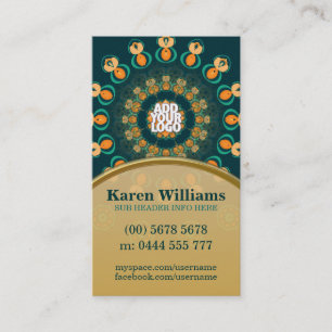 Teal+Goud GeoCircle Visitekaartje