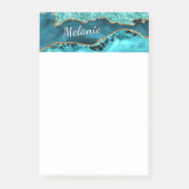 Teal Goud Glitter Post-it® Notities Persoonlijke N Notes (Voorkant)