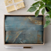 Teal Gouden Draak Vrouw Steampunk Decoupage Kunst Tissuepapier (Geschenk)