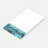 Teal Gouden Glitterende Post-it® Notitieblokjes Ge Notes (Schuin)