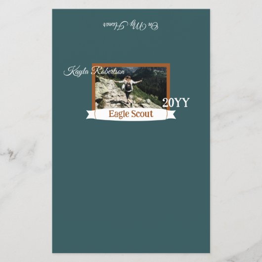 Teal Green, Copper Eagle Scout Candy Bar Wrapper Flyer (Voorkant)