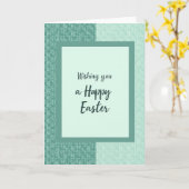 Teal Green Festive Holiday Card Kaart (Gele Bloem)