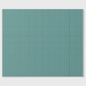 Teal Green Gingham Plaid Holiday Pattern Cadeaupapier (Vlak)
