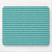 Teal Green Glitter Style Horizontal Stripes Muismat (Voorkant)