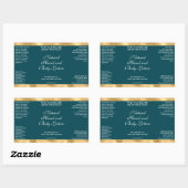 Teal Green & Gold Foil Cosmetics Bottle Label (Vel)