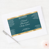 Teal Green & Gold Foil Cosmetics Bottle Label (Envelop)