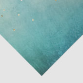 Teal Green Gold Sparkle Dots Tissuepapier (Detail)