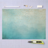 Teal Green Gold Sparkle Dots Tissuepapier (Craft)