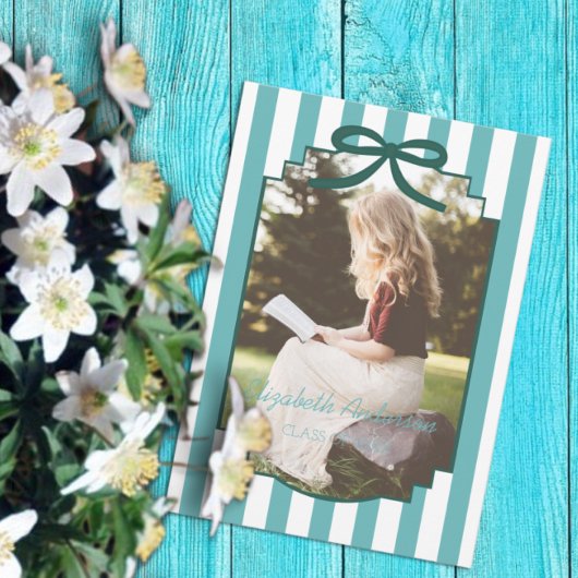 Teal Green Graduation Aankondiging