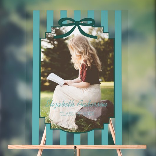 Teal Green Graduation Acryl Bord (Neutraal)