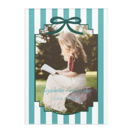 Teal Green Graduation Acryl Muurkunst