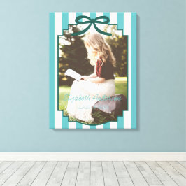 Teal Green Graduation Canvas Afdruk