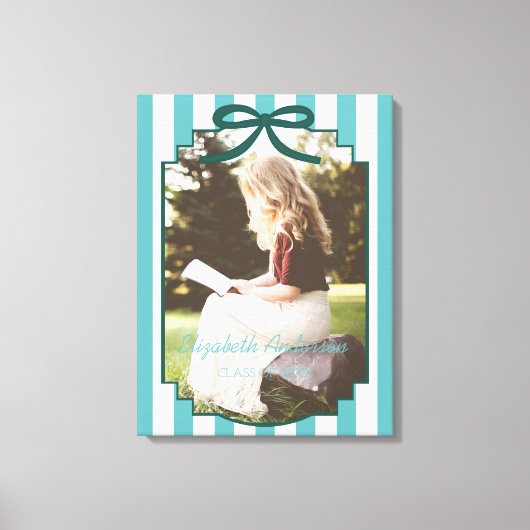 Teal Green Graduation Canvas Afdruk (Voorkant)