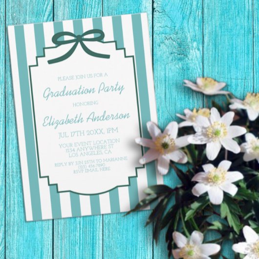 Teal Green Graduation Kaart