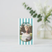 Teal Green Graduation Name Card Visitekaartje (Staand voorkant)