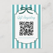 Teal Green Graduation Registry Informatiekaartje (Voorkant)