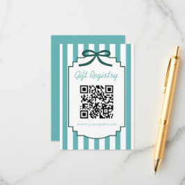 Teal Green Graduation Registry Informatiekaartje