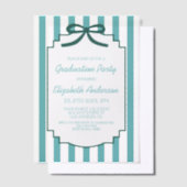 Teal Green Graduation Vellum Uitnodigingen (Offset)