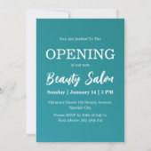 Teal Green Lips Beauty Salon Grootse Opening  Kaart (Achterkant)