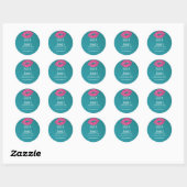 Teal Green Lips Beauty Salon Ronde Sticker (Vel)