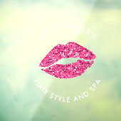 Teal Green Lips Schoonheidssalon Raamsticker (Vel 3)