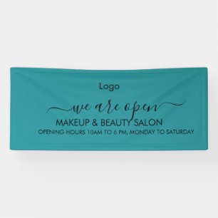 Teal Green Lips Schoonheidssalon Spandoek