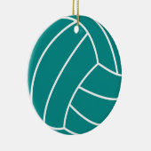 Teal Green Volleyball Keramisch Ornament (Rechts)